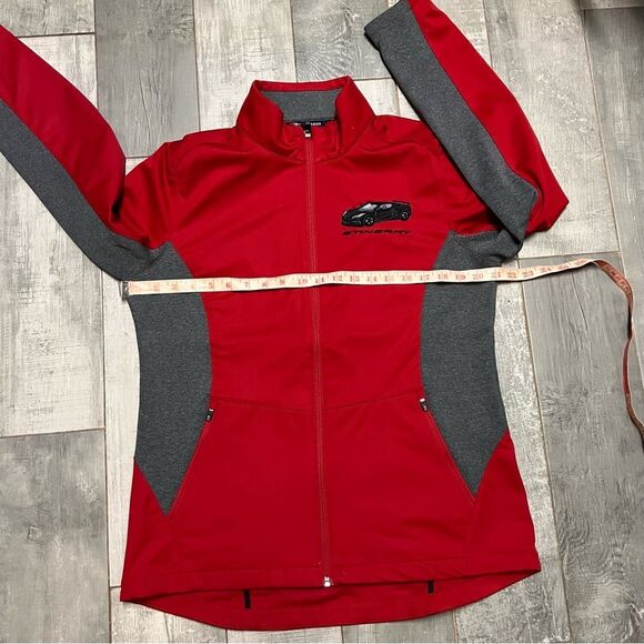 Cutter & Buck Stingray Corvette Museum Full Zip Red Long Sleeve Weathertec L - Picture 8 of 12